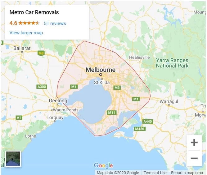 Metro Car Removals Coverage Area Metro Car Removals Coverage Area